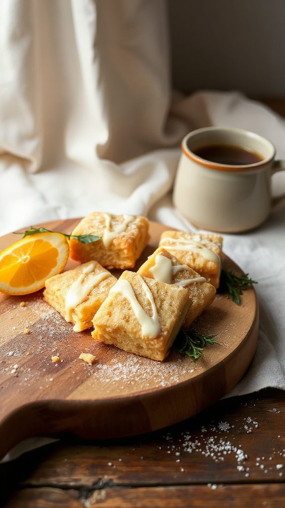 yuzu white chocolate shortbread