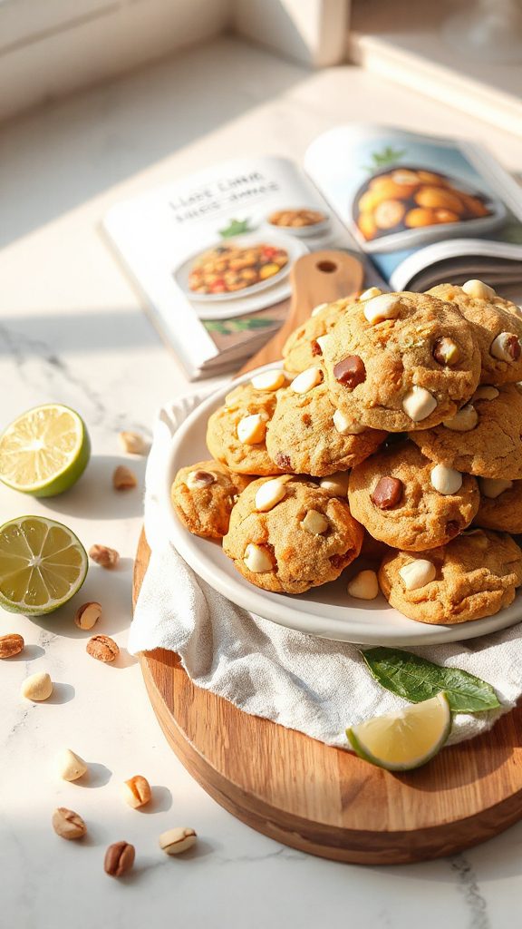 zesty macadamia chocolate cookies