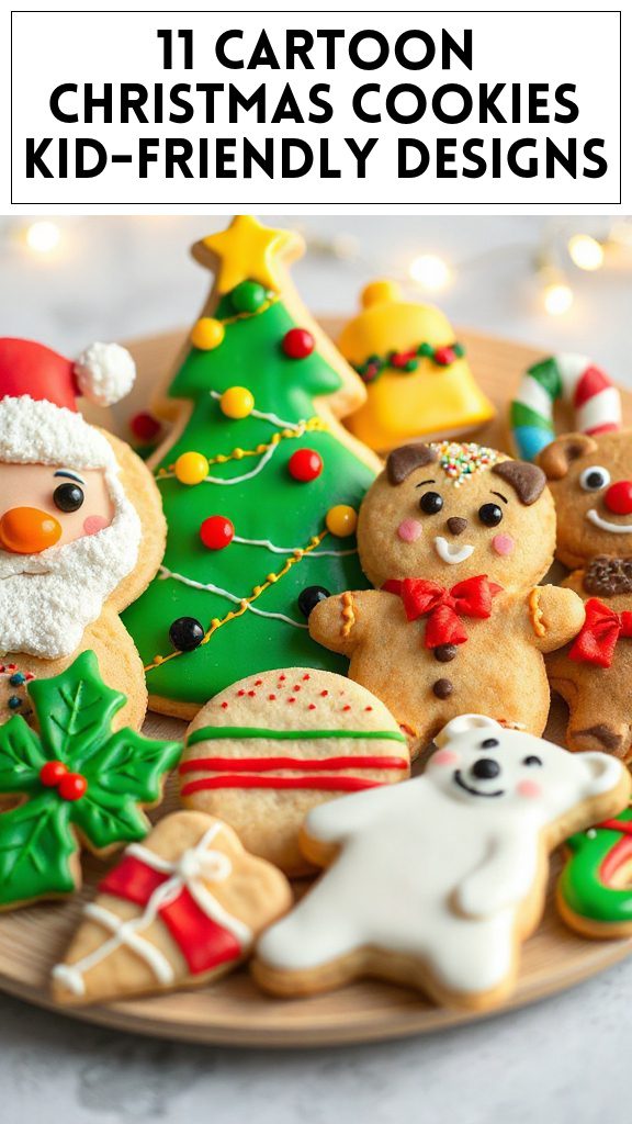 11 Cartoon Christmas Cookies Kid-Friendly Designs