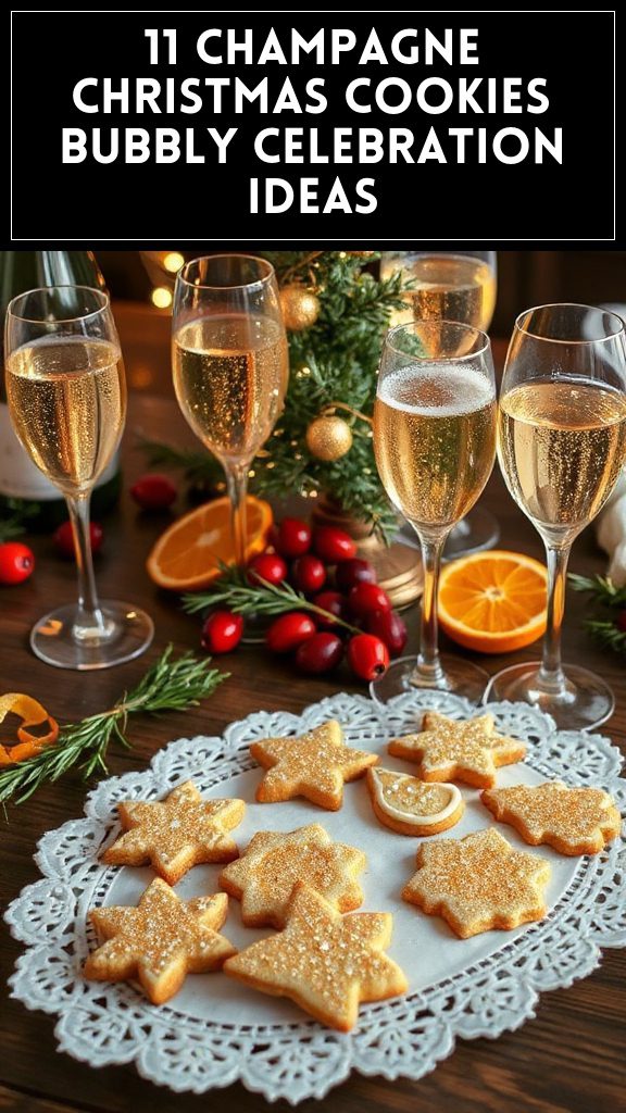11 Champagne Christmas Cookies Bubbly Celebration Ideas