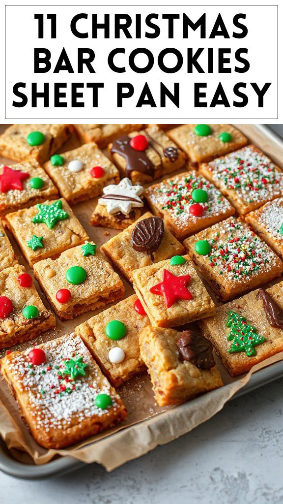 11 Christmas Bar Cookies Sheet Pan Easy