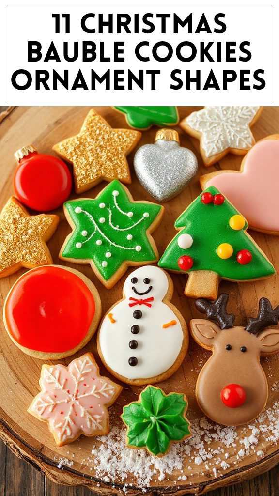 11 Christmas Bauble Cookies Ornament Shapes