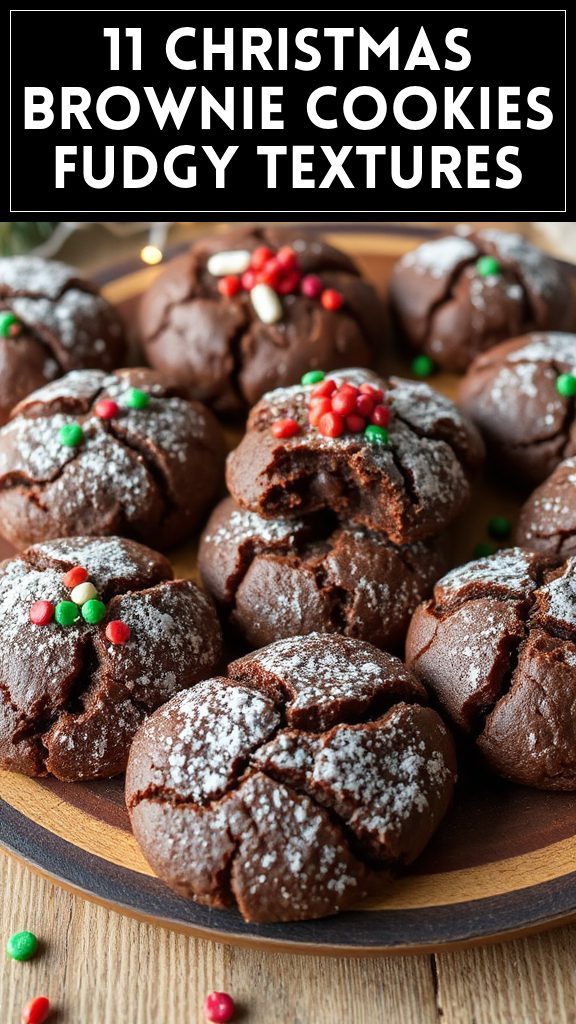 11 Christmas Brownie Cookies Fudgy Textures