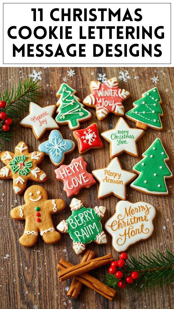 11 Christmas Cookie Lettering Message Designs