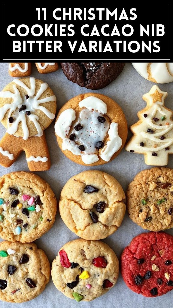 11 Christmas Cookies Cacao Nib Bitter Variations