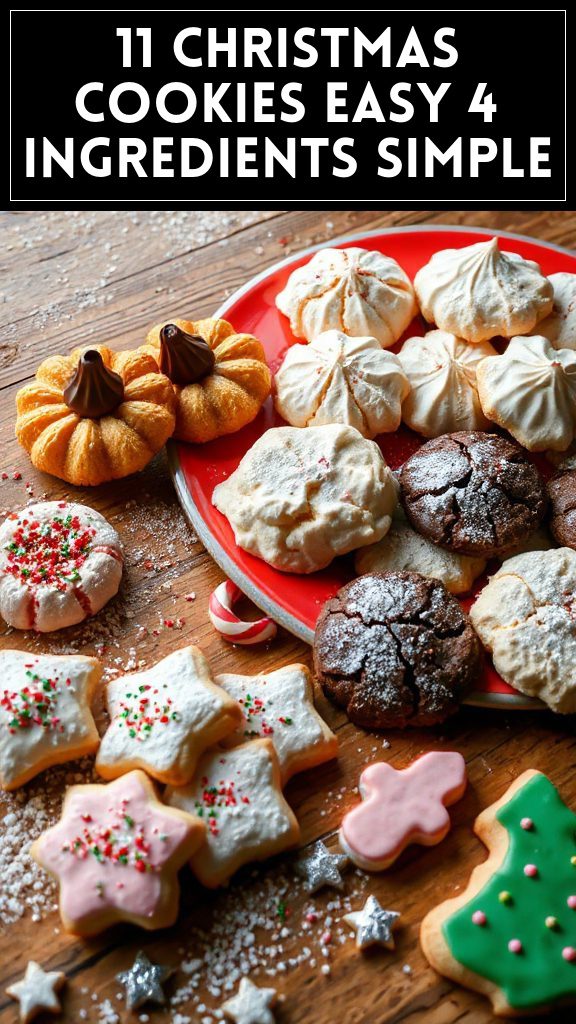 11 Christmas Cookies Easy 4 Ingredients Simple