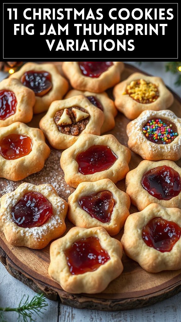 11 Christmas Cookies Fig Jam Thumbprint Variations