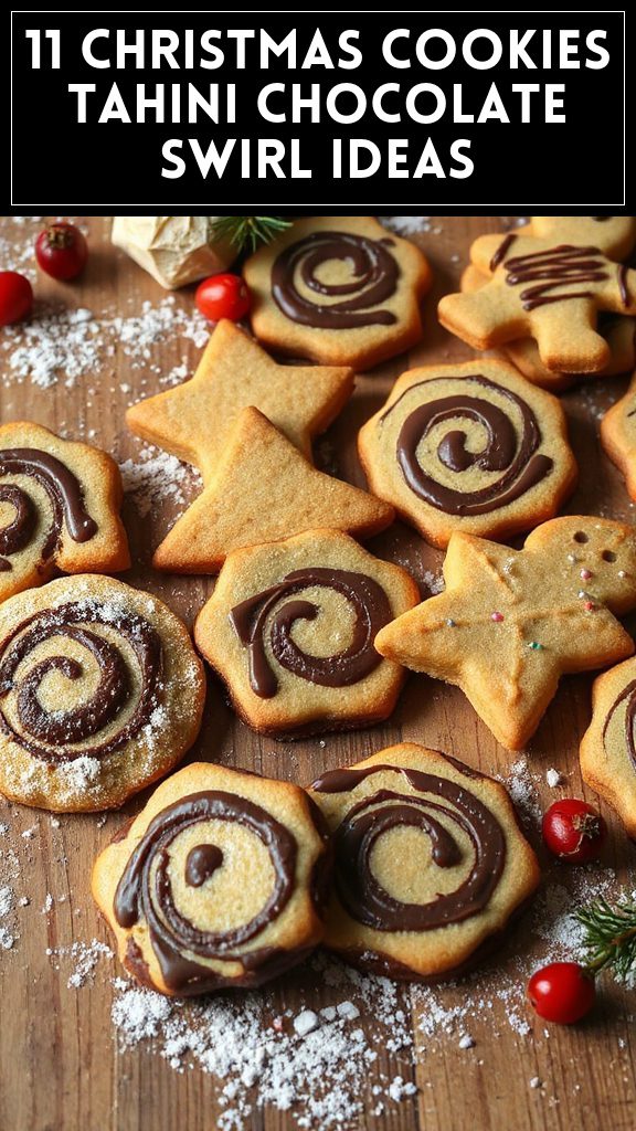 11 Christmas Cookies Tahini Chocolate Swirl Ideas
