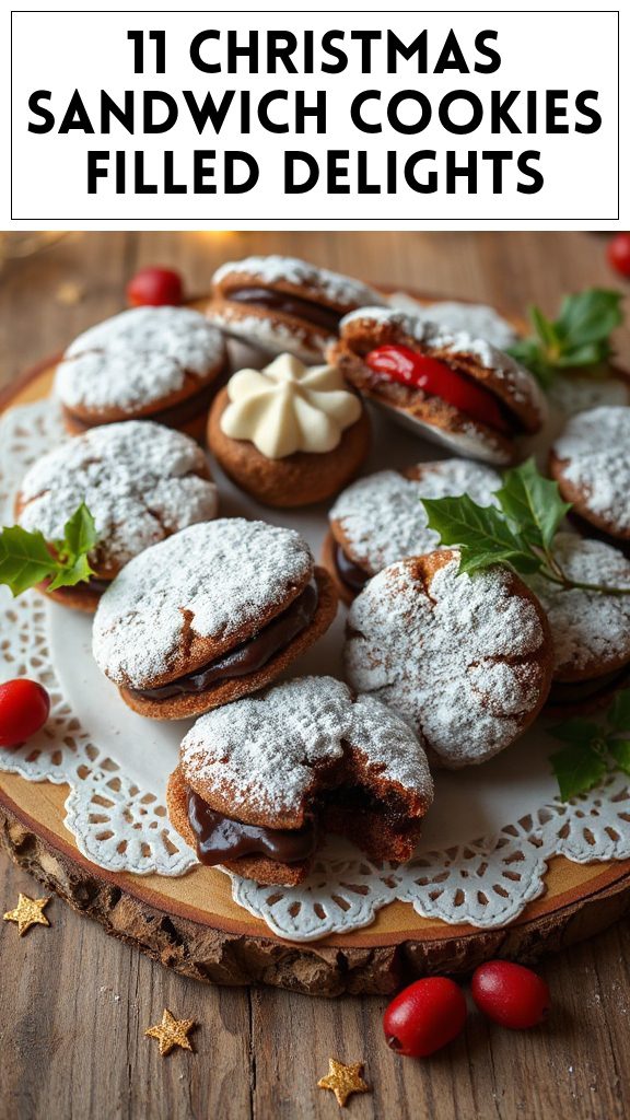 11 Christmas Sandwich Cookies Filled Delights