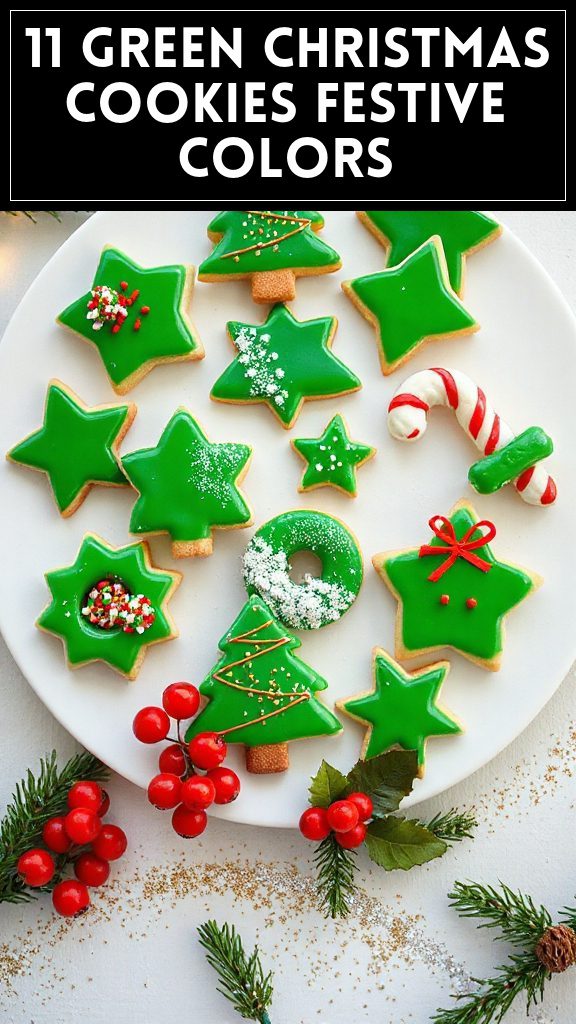 11 Green Christmas Cookies Festive Colors