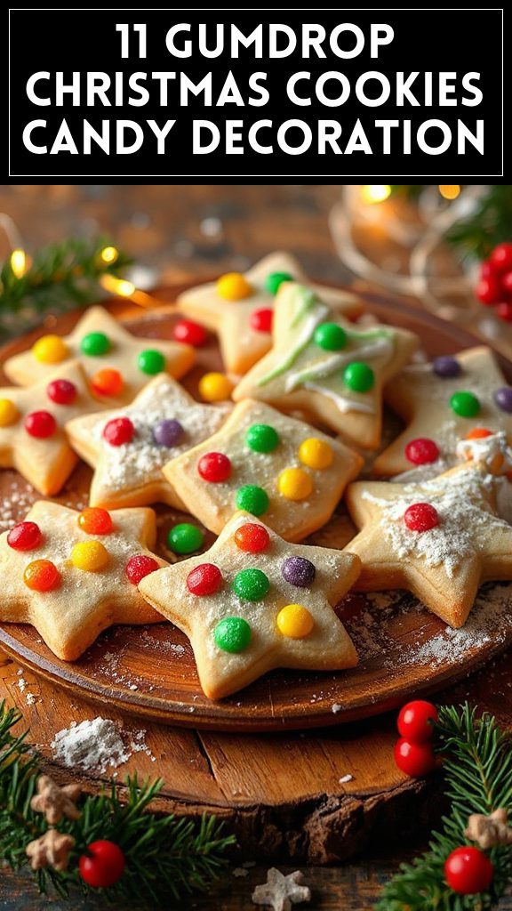 11 Gumdrop Christmas Cookies Candy Decoration