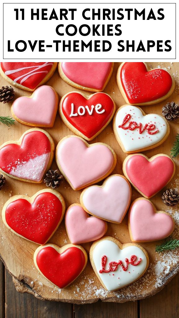 11 Heart Christmas Cookies Love-Themed Shapes