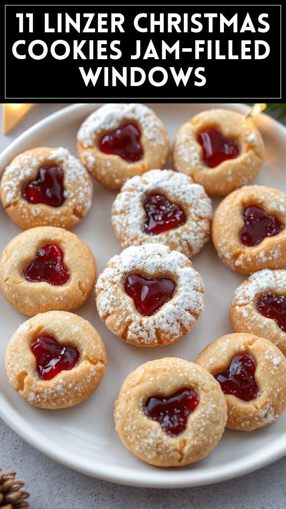 11 Linzer Christmas Cookies Jam-Filled Windows