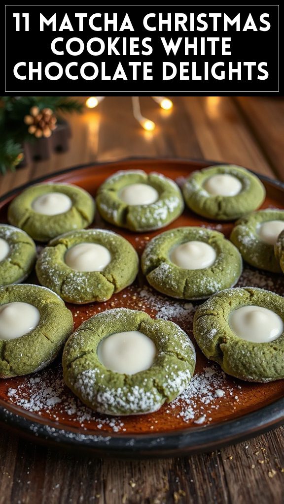 11 Matcha Christmas Cookies White Chocolate Delights