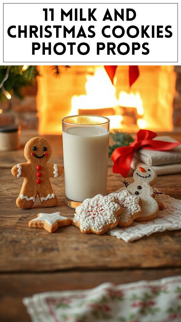 11 Milk And Christmas Cookies Photo Props