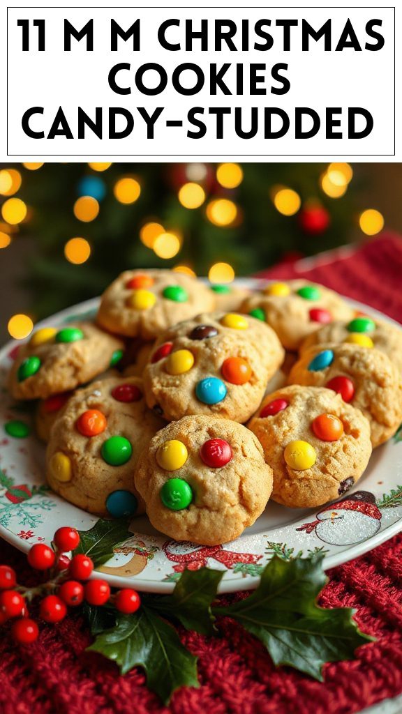 11 M&M Christmas Cookies Candy-Studded