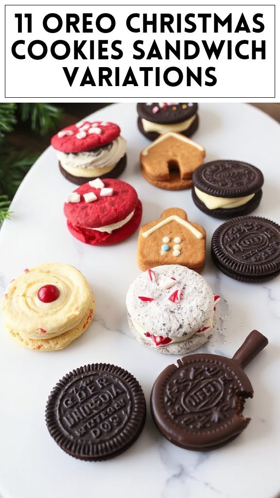 11 Oreo Christmas Cookies Sandwich Variations