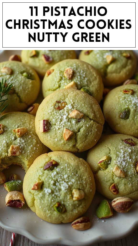 11 Pistachio Christmas Cookies Nutty Green