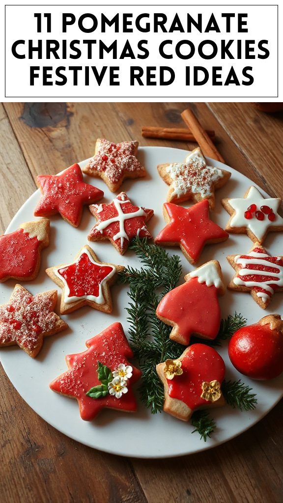 11 Pomegranate Christmas Cookies Festive Red Ideas