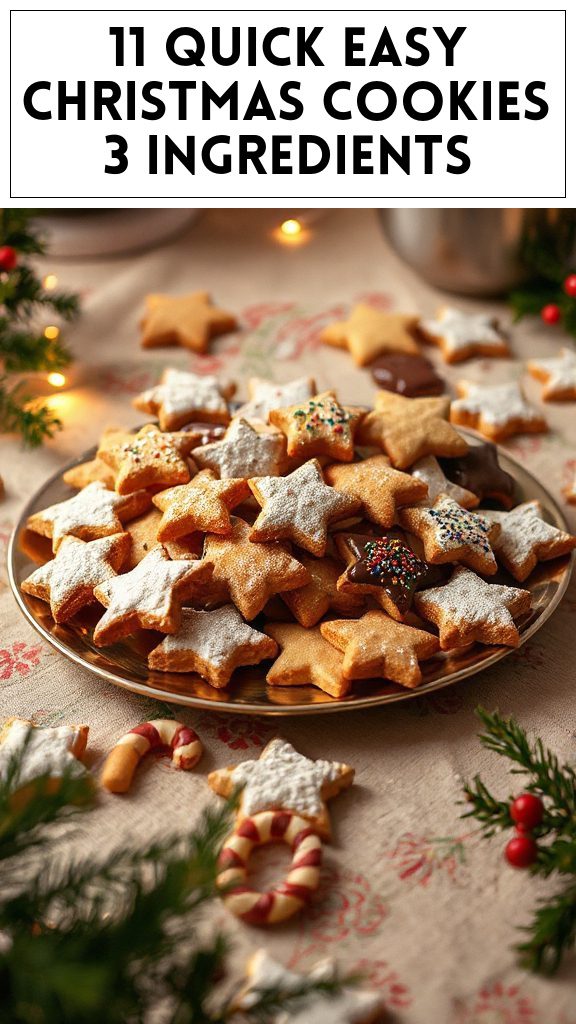 11 Quick Easy Christmas Cookies 3 Ingredients