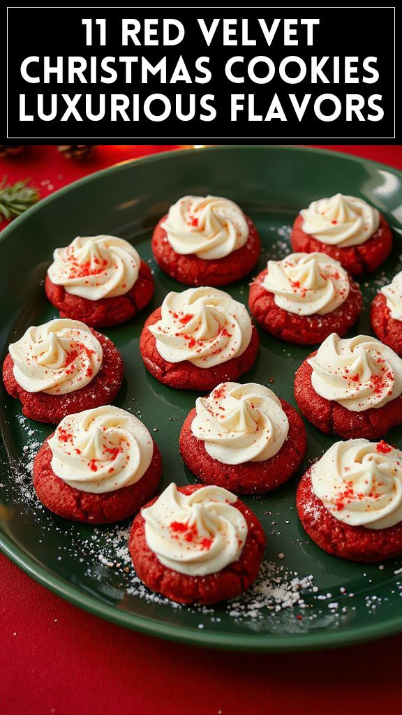 11 Red Velvet Christmas Cookies Luxurious Flavors