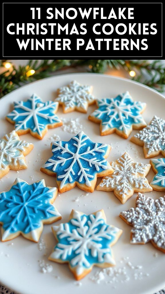 11 Snowflake Christmas Cookies Winter Patterns
