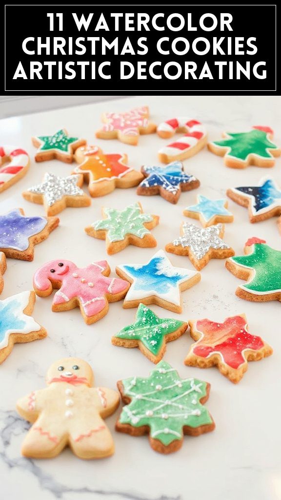 11 Watercolor Christmas Cookies Artistic Decorating