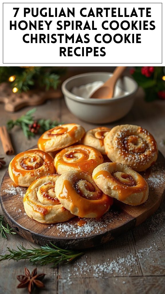 7 Puglian Cartellate Honey Spiral Cookies Christmas Cookie Recipes