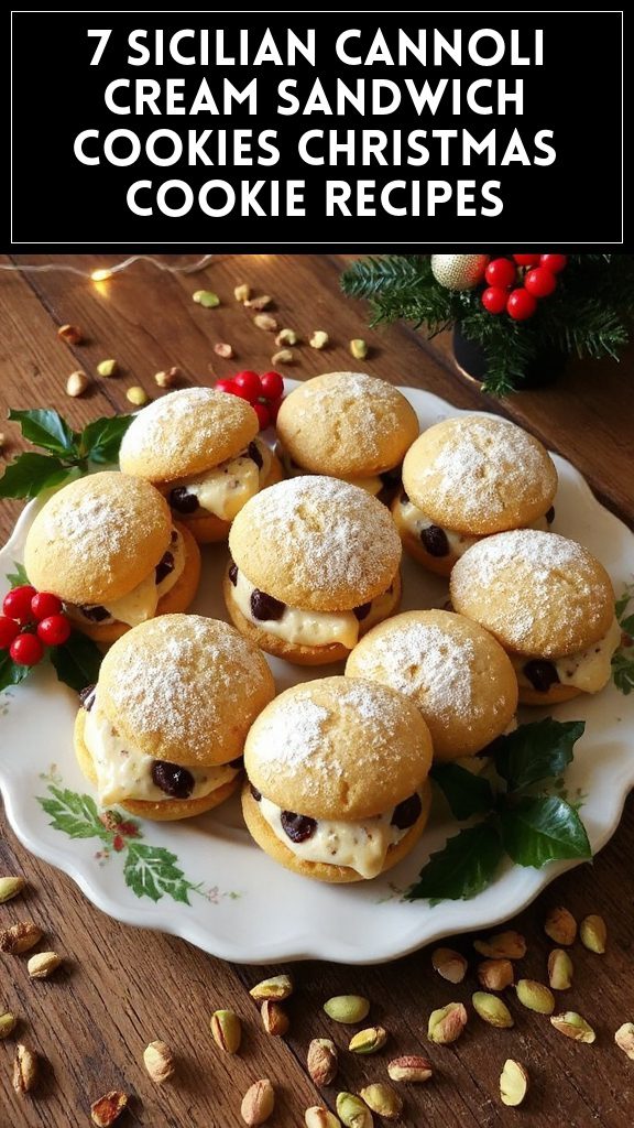 7 Sicilian Cannoli Cream Sandwich Cookies Christmas Cookie Recipes