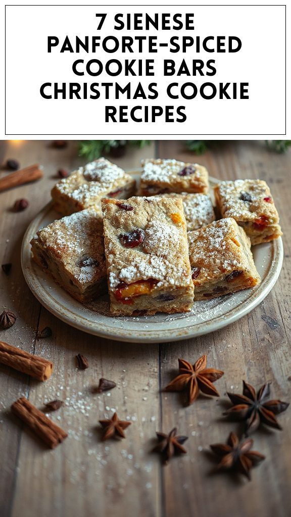 7 Sienese Panforte-Spiced Cookie Bars Christmas Cookie Recipes