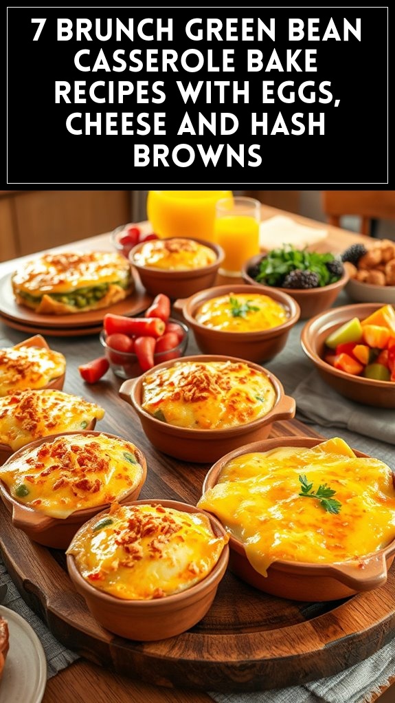 7 Brunch Green Bean Casserole Bake Recipes With Eggs, Cheese and Hash Browns