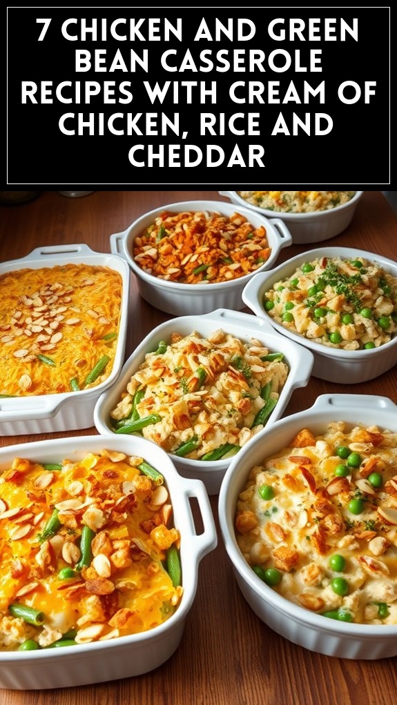 7 Chicken and Green Bean Casserole Recipes With Cream of Chicken, Rice and Cheddar