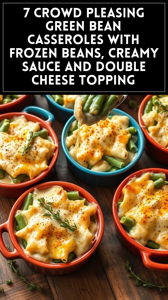 7 Crowd Pleasing Green Bean Casseroles With Frozen Beans, Creamy Sauce and Double Cheese Topping