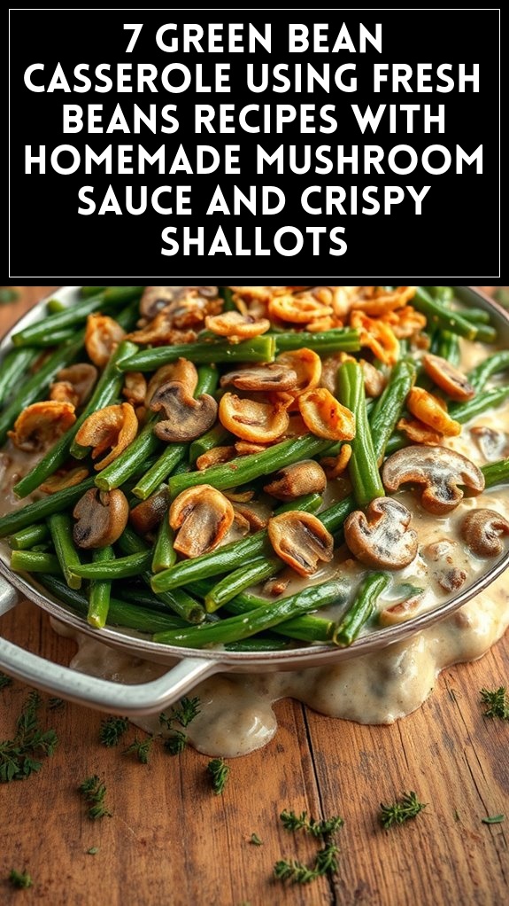 7 Green Bean Casserole Using Fresh Beans Recipes With Homemade Mushroom Sauce and Crispy Shallots