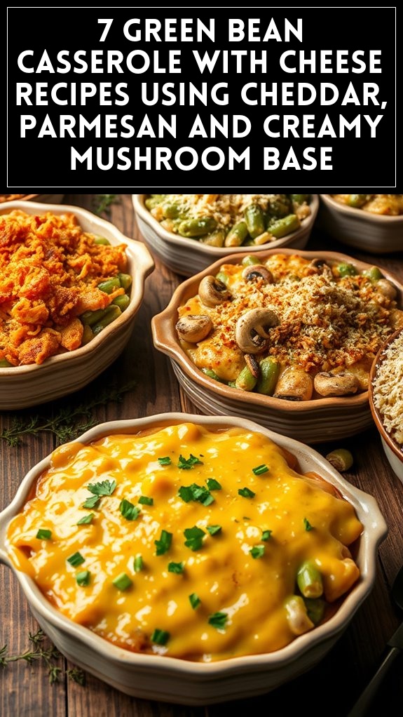 7 Green Bean Casserole With Cheese Recipes Using Cheddar, Parmesan and Creamy Mushroom Base