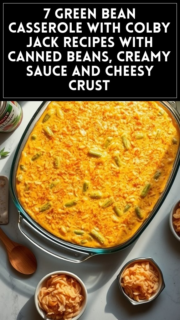7 Green Bean Casserole With Colby Jack Recipes With Canned Beans, Creamy Sauce and Cheesy Crust
