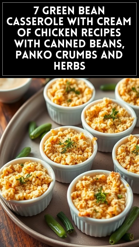 7 Green Bean Casserole With Cream of Chicken Recipes With Canned Beans, Panko Crumbs and Herbs
