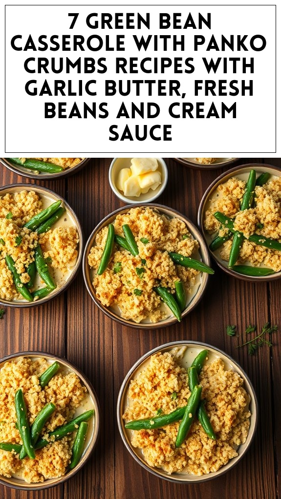 7 Green Bean Casserole With Panko Crumbs Recipes With Garlic Butter, Fresh Beans and Cream Sauce