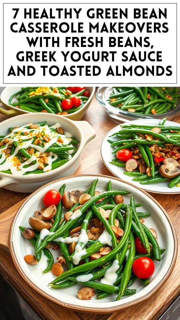 7 Healthy Green Bean Casserole Makeovers With Fresh Beans, Greek Yogurt Sauce and Toasted Almonds