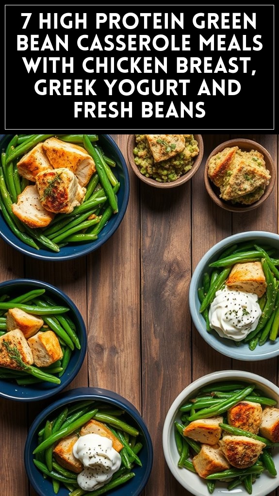7 High Protein Green Bean Casserole Meals With Chicken Breast, Greek Yogurt and Fresh Beans