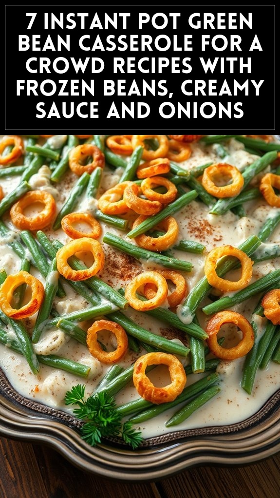 7 Instant Pot Green Bean Casserole for a Crowd Recipes With Frozen Beans, Creamy Sauce and Onions