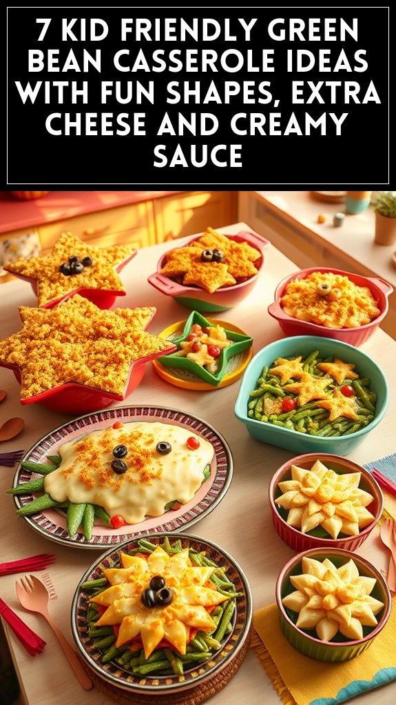 7 Kid Friendly Green Bean Casserole Ideas With Fun Shapes, Extra Cheese and Creamy Sauce