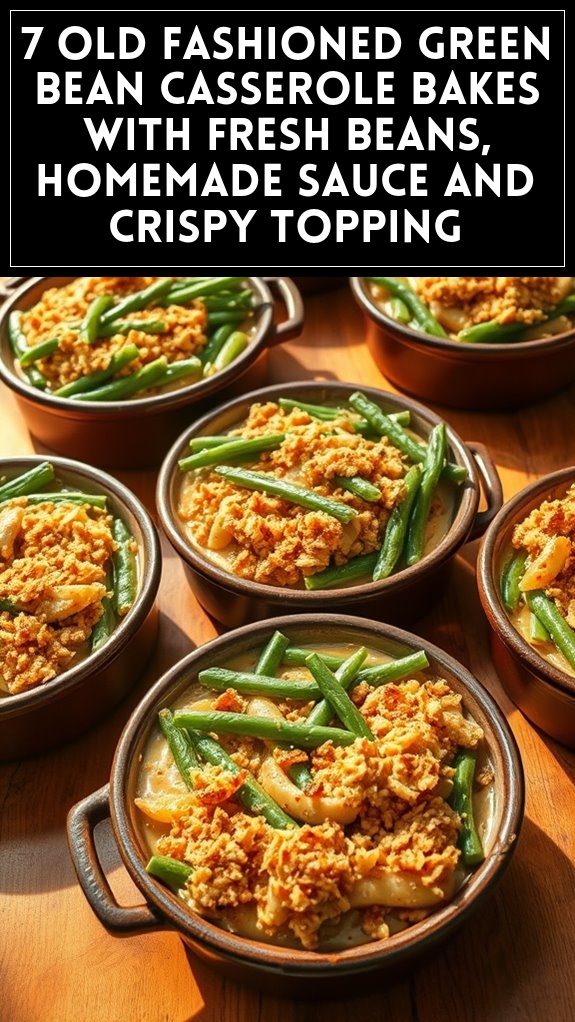 7 Old Fashioned Green Bean Casserole Bakes With Fresh Beans, Homemade Sauce and Crispy Topping
