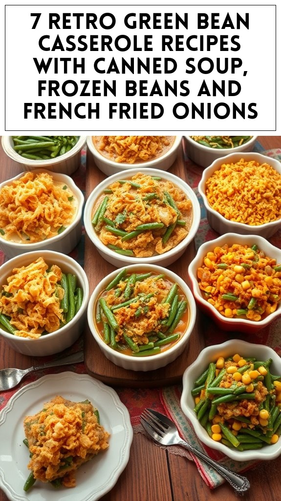 7 Retro Green Bean Casserole Recipes With Canned Soup, Frozen Beans and French Fried Onions