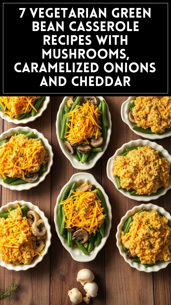 7 Vegetarian Green Bean Casserole Recipes With Mushrooms, Caramelized Onions and Cheddar