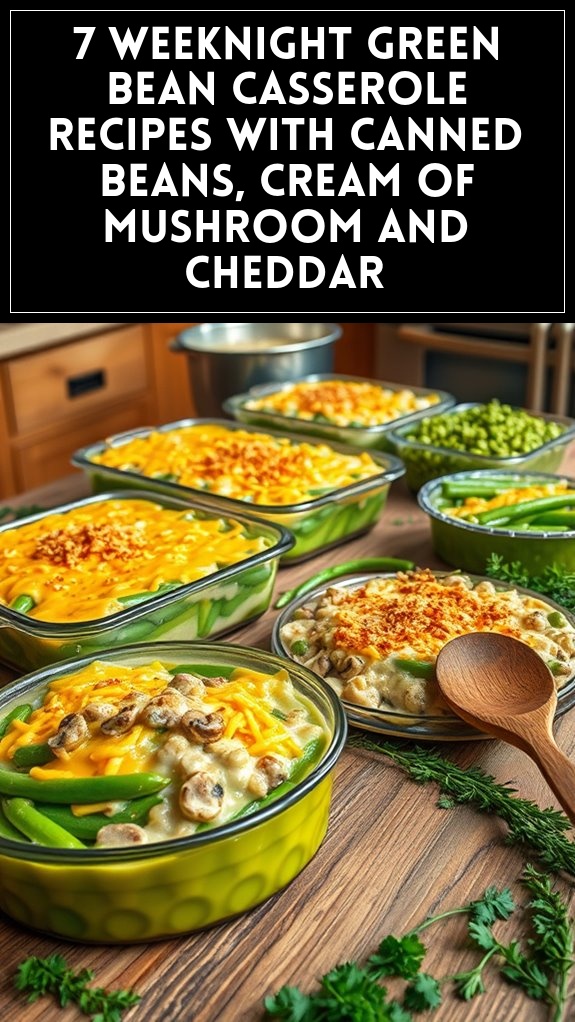 7 Weeknight Green Bean Casserole Recipes With Canned Beans, Cream of Mushroom and Cheddar
