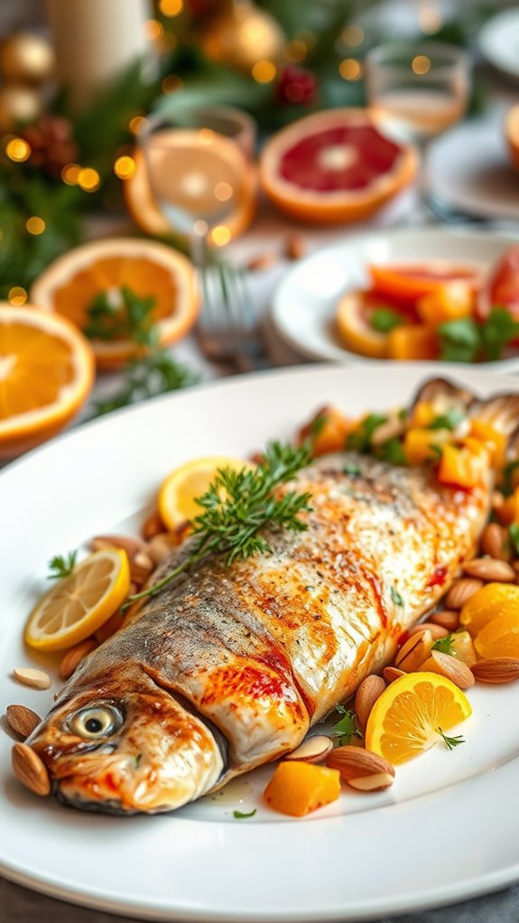 almond crusted trout with salsa