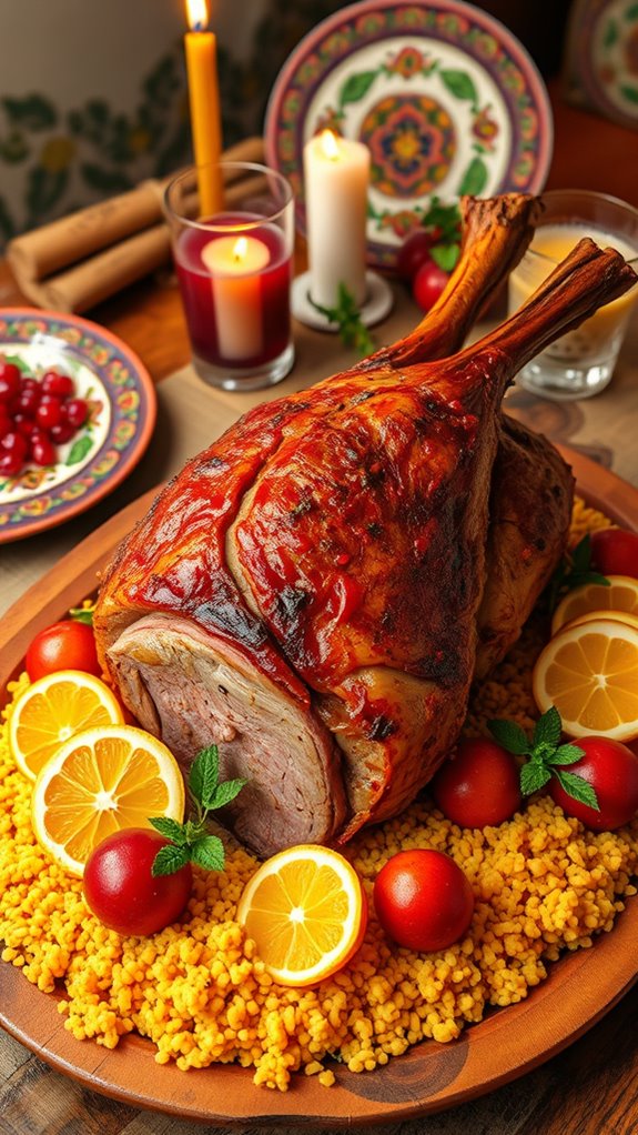 aromatic moroccan roast lamb