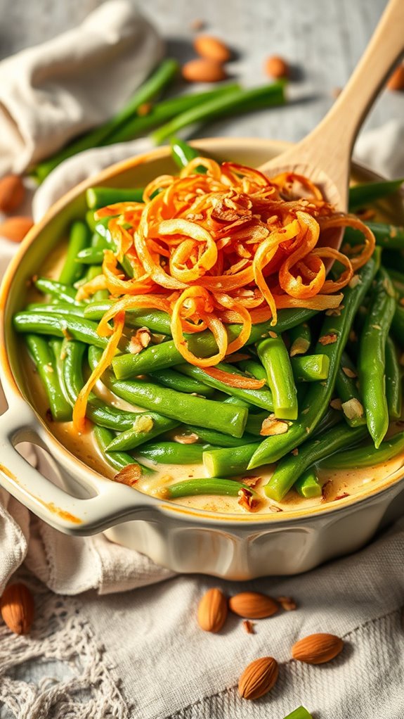 asian almond green bean casserole