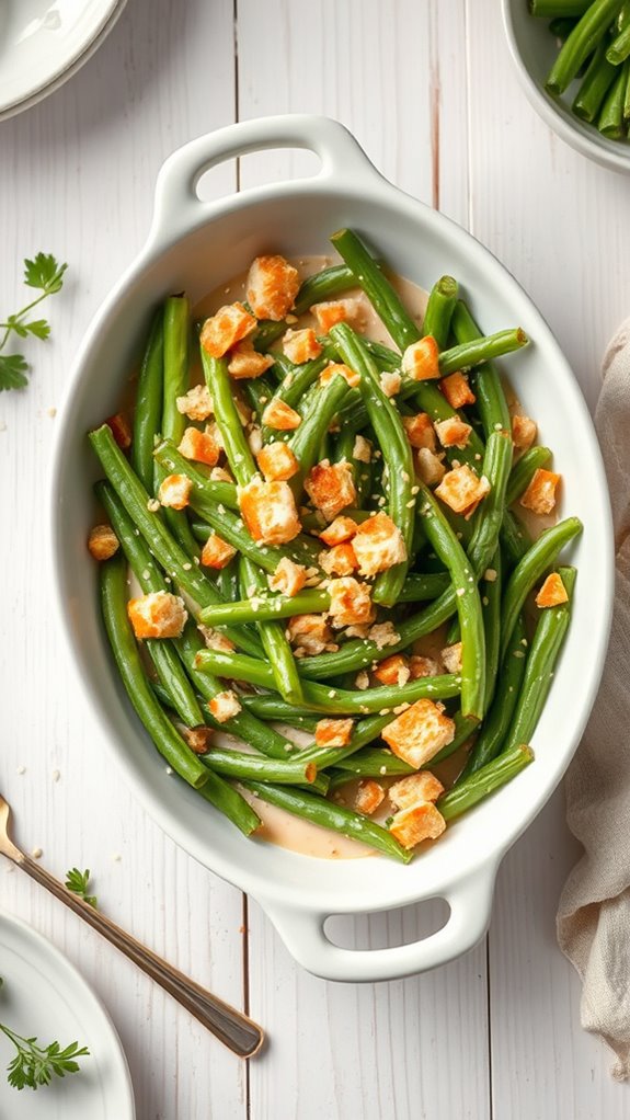 asian inspired green bean casserole